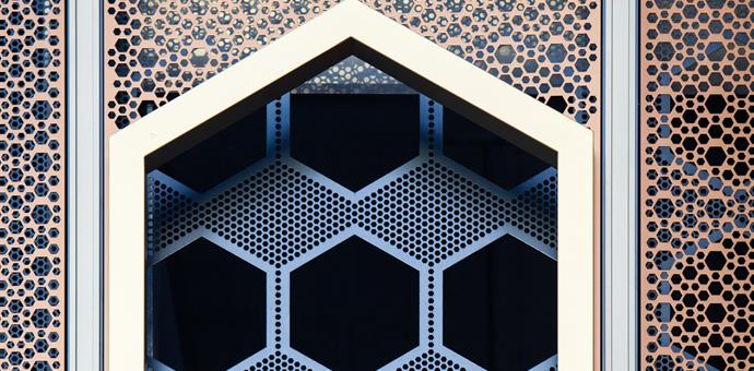 Perforated facade for multi-storey car park