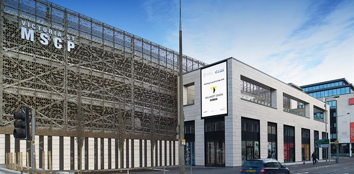 Perforated sheets and expanded metal used for multi-storey car park