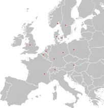 RMIG Standorte in 13 europäischen Ländern