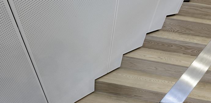 Perforated sheets from RMIG used for sound absorption