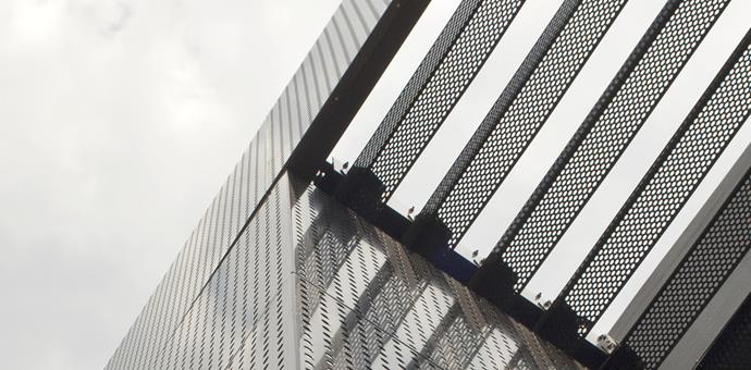 Perforated sheets from RMIG used as sun screens