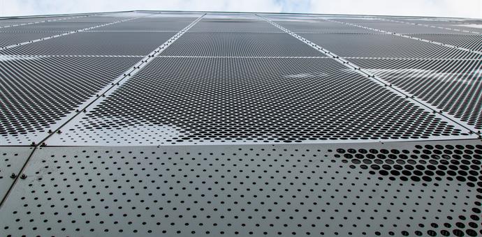 An effective and attractive facade made from perforated sheets